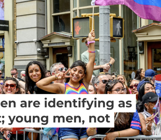 Crowds gather for a Pride march in New York in June 2026. New research shows that the boundaries of heterosexuality are changing for young women. Roy Rochlin/Getty Images